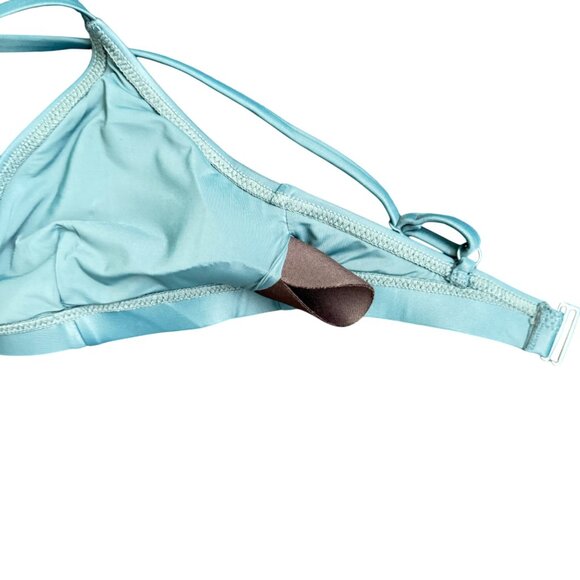 Girlfriend collective womens swimwear bikini top  XS green color criss cross new - Picture 6 of 11